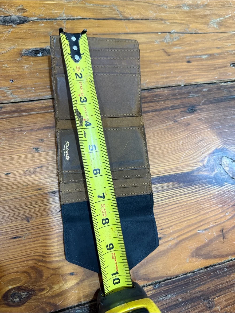 Madewell Two-Tone Leather Wallet in Black and Brown